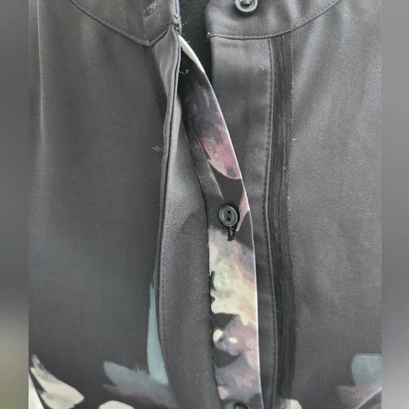Simply Vera Vera Wang Chiffon Floral Blouse Size Small - Picture 4 of 9